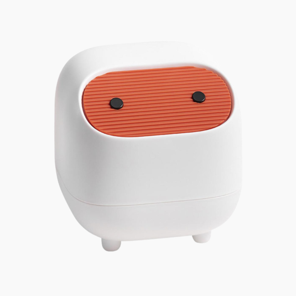 가정용 탁상 휴지통 닌자 압착식 뚜껑 달린 휴지통 휴지통 뚜껑 달린 탁상용 휴지통