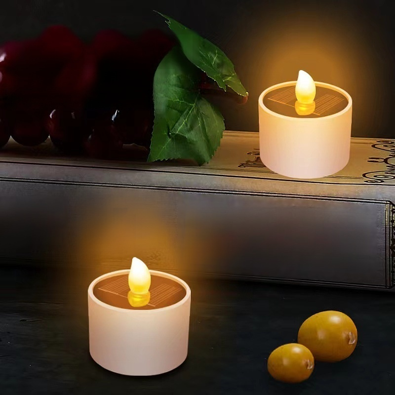 Solar Desktop Night Light Decorative Candle Lamp Atmosphere Light