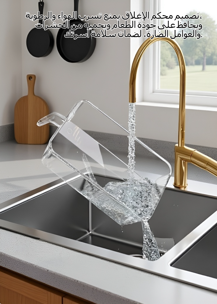 علبة تنظيم شفافة جديدة للأطعمة