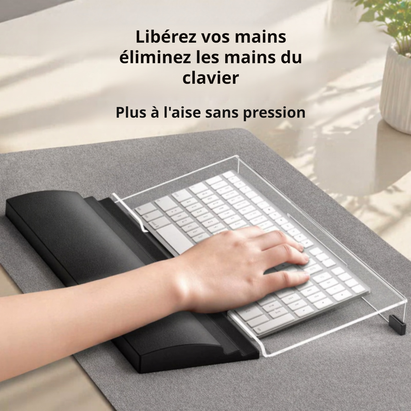 Ensemble repose-poignet clavier et tapis de souris en EPP pour bureau et maison