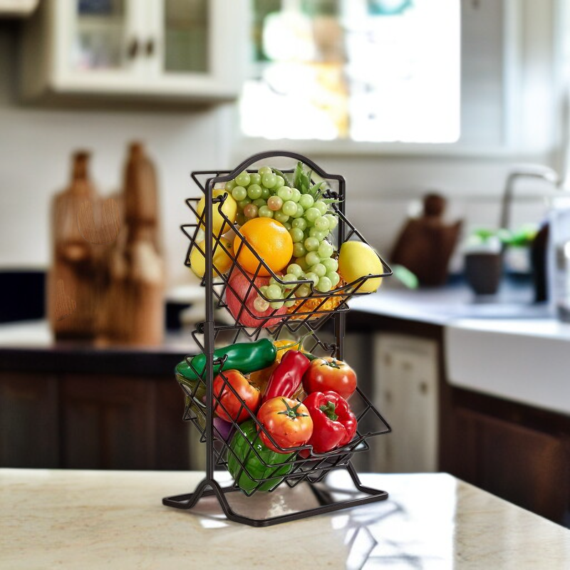 Dwupoziomowy regał do przechowywania i organizacji – do łazienki, kosmetyków