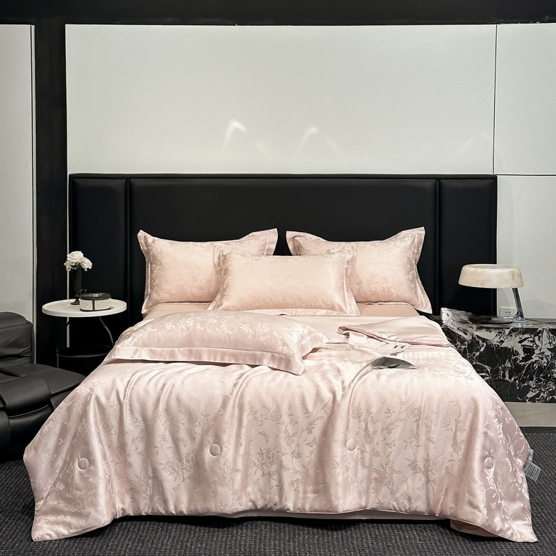 ผ้าห่มฤดูร้อนใยไลโอเซลลายแจ็คการ์ด ผิวสัมผัสนุ่มลื่น ใช้กับแอร์ได้ ซักเครื่องได้