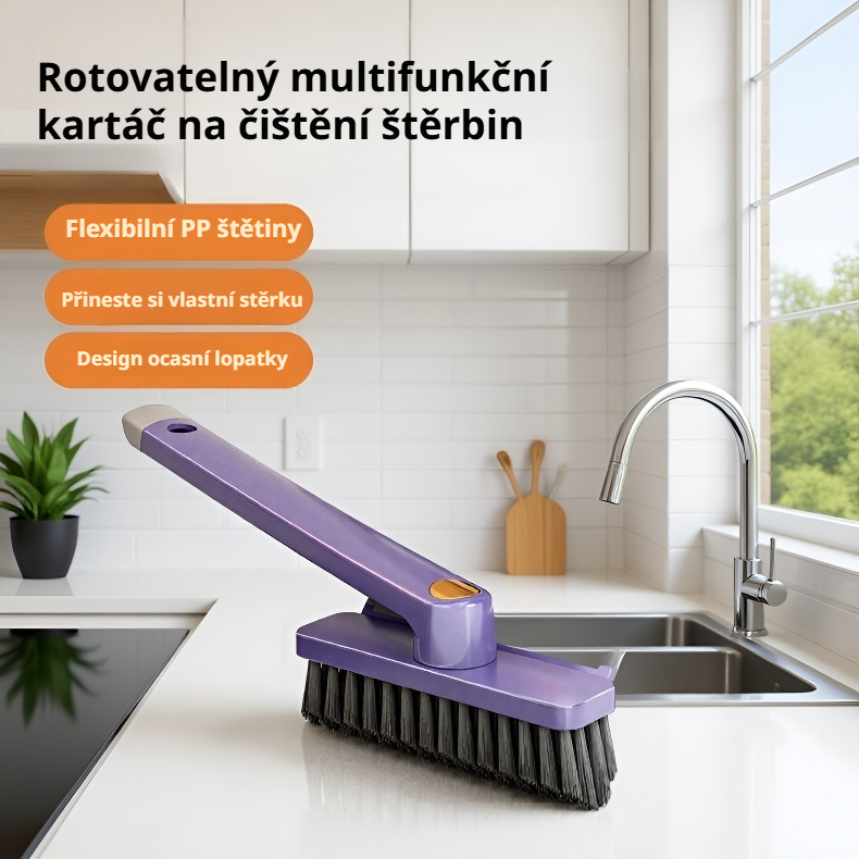 Multifunkční čisticí kartáč na spáry do koupelny