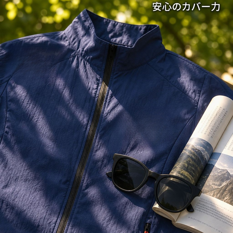 メンズ アウトドア 速乾 通気性 UVカットパーカー