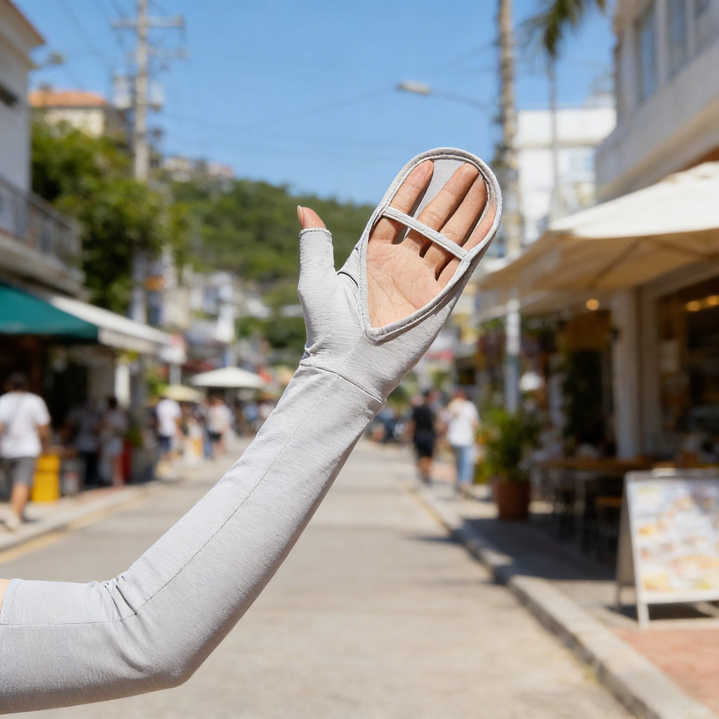 Cycling Arm Sleeve Gloves Integrated Ice Sleeve