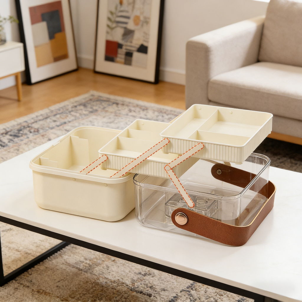 三層折疊式大容量藥箱