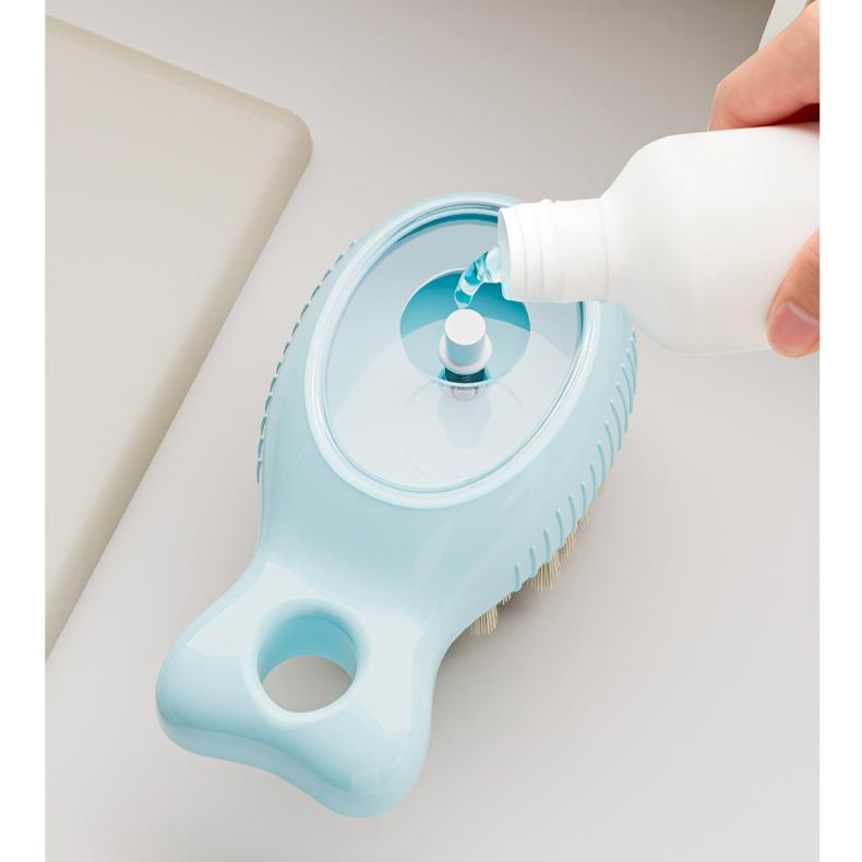 キッチン用プッシュ式洗剤ブラシ