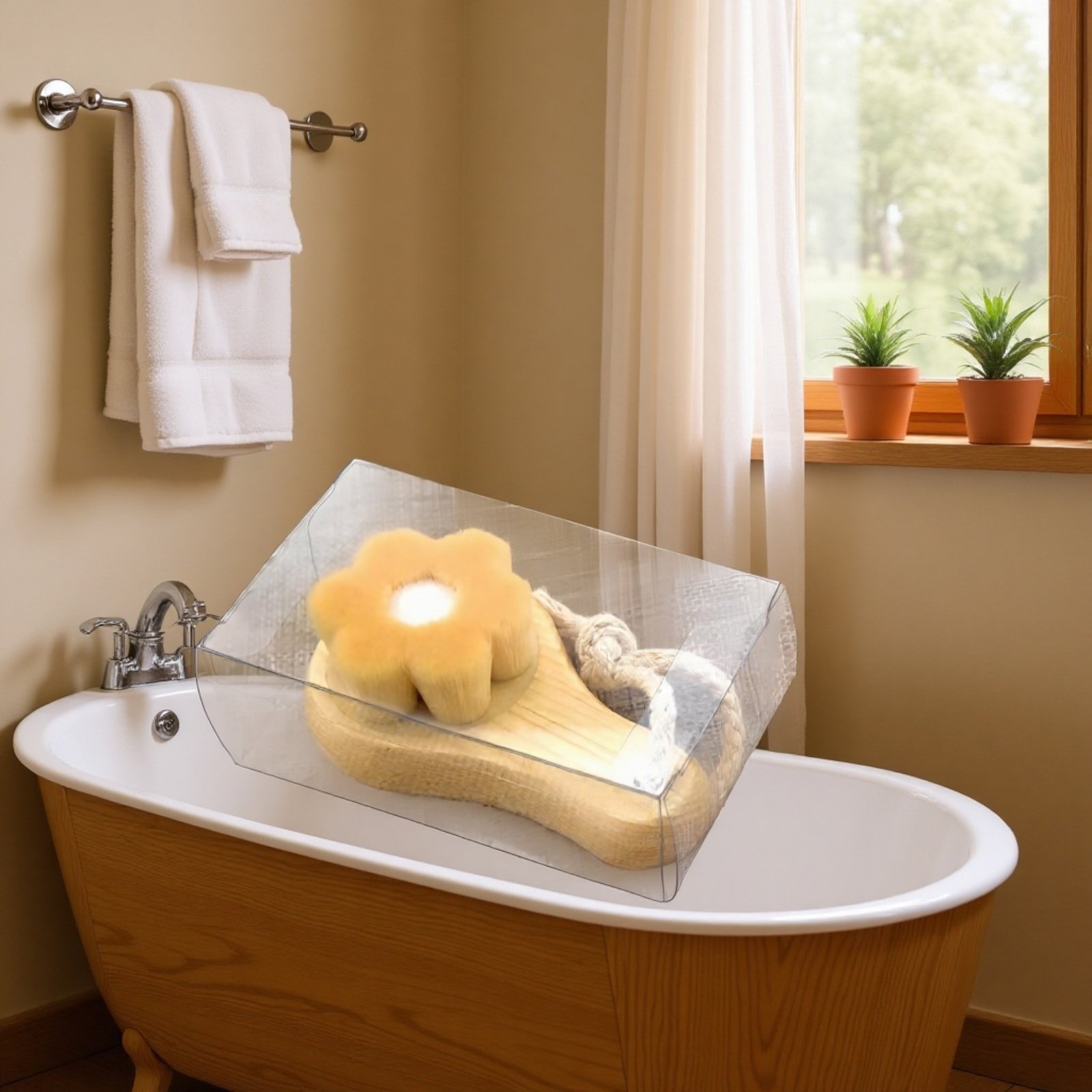 梅の花洗顔ブラシ　日本式ソフト毛フェイスブラシ