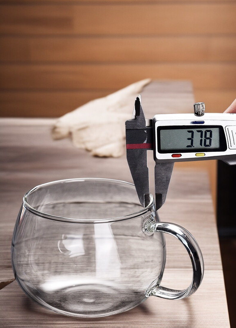 Borosilikatglas mit Griff für den täglichen Gebrauch