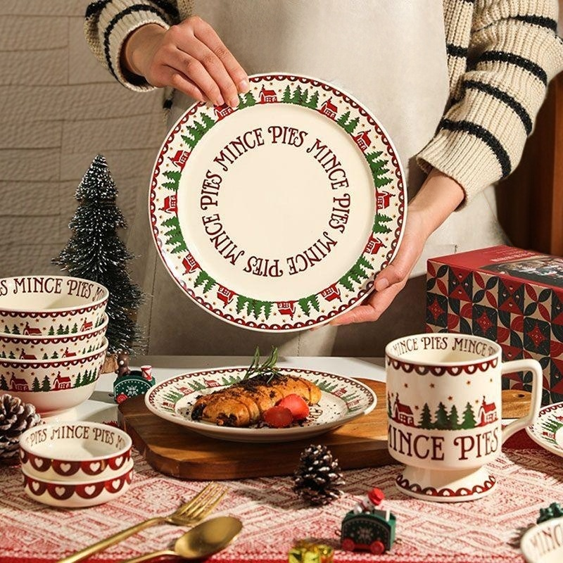 عيد الميلاد سلسلة السيراميك لوحة العشاء