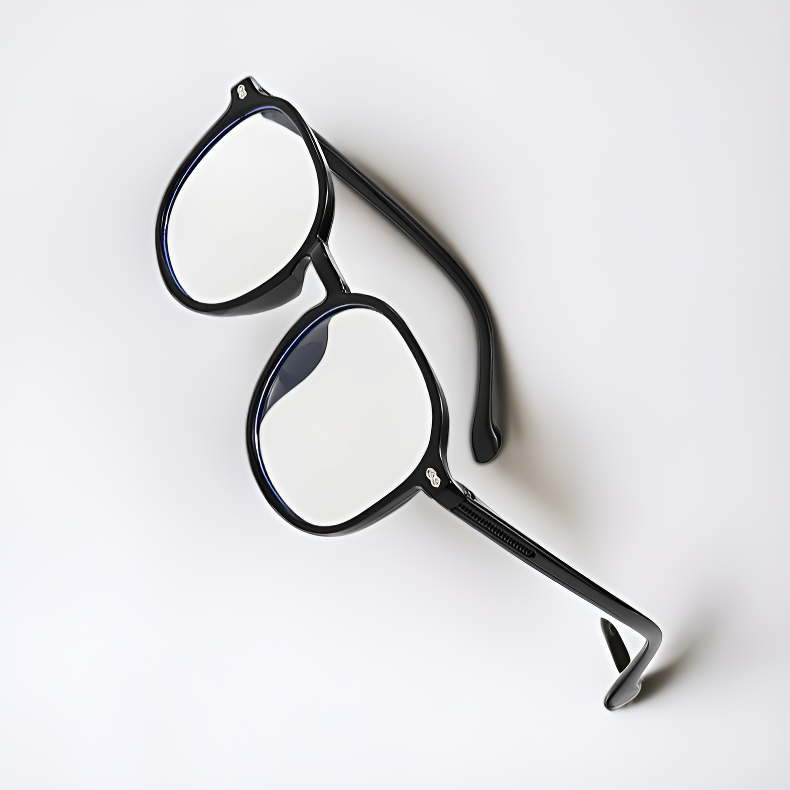 Młodzieżowo wyglądające, duże okulary blokujące niebieskie światło