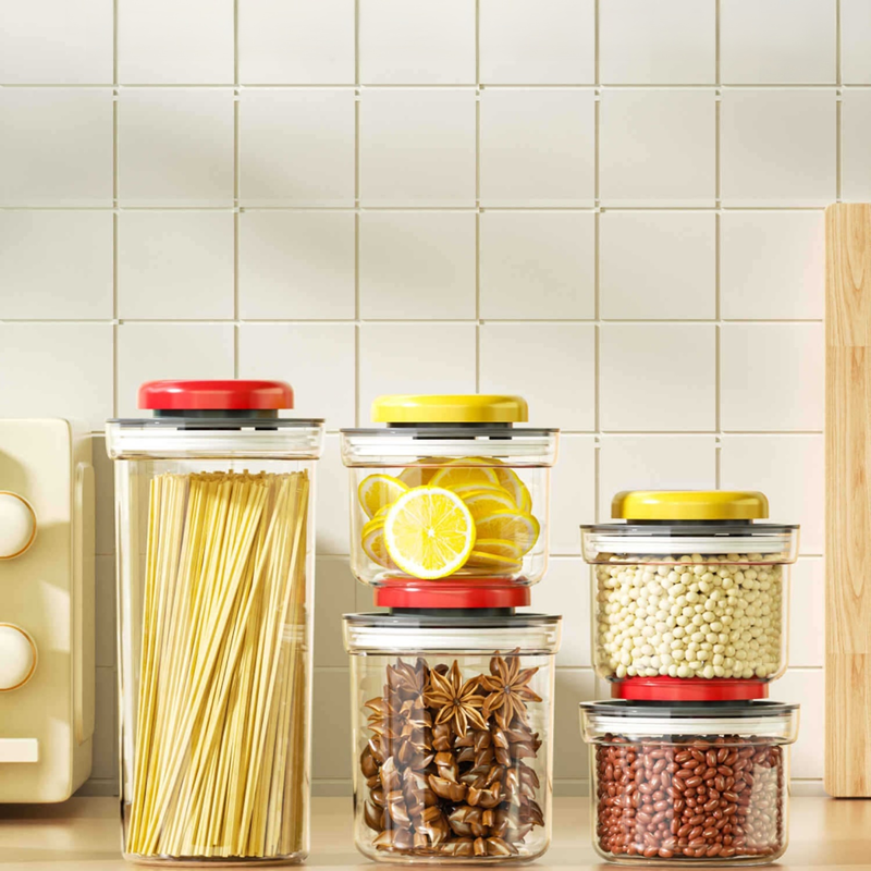 곡물 잡곡 진공 밀폐 방습 뚜껑 플라스틱 보관함