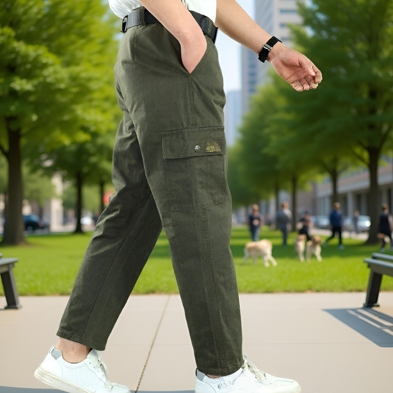 남성 와이드 일자 내마모성 용접공 작업 팬츠