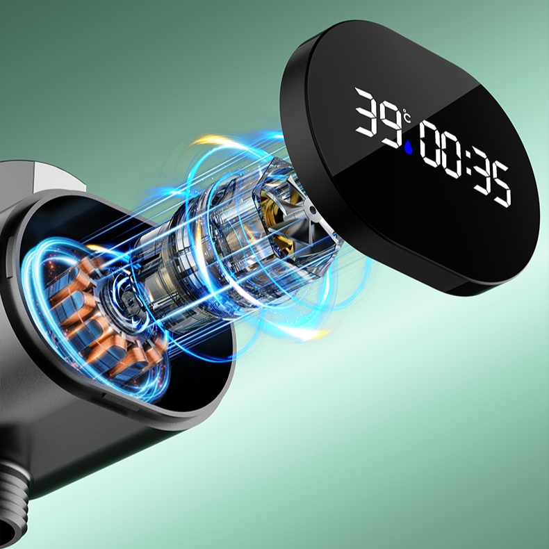 Intelligenter LED-Duschkopf mit Temperaturanzeige