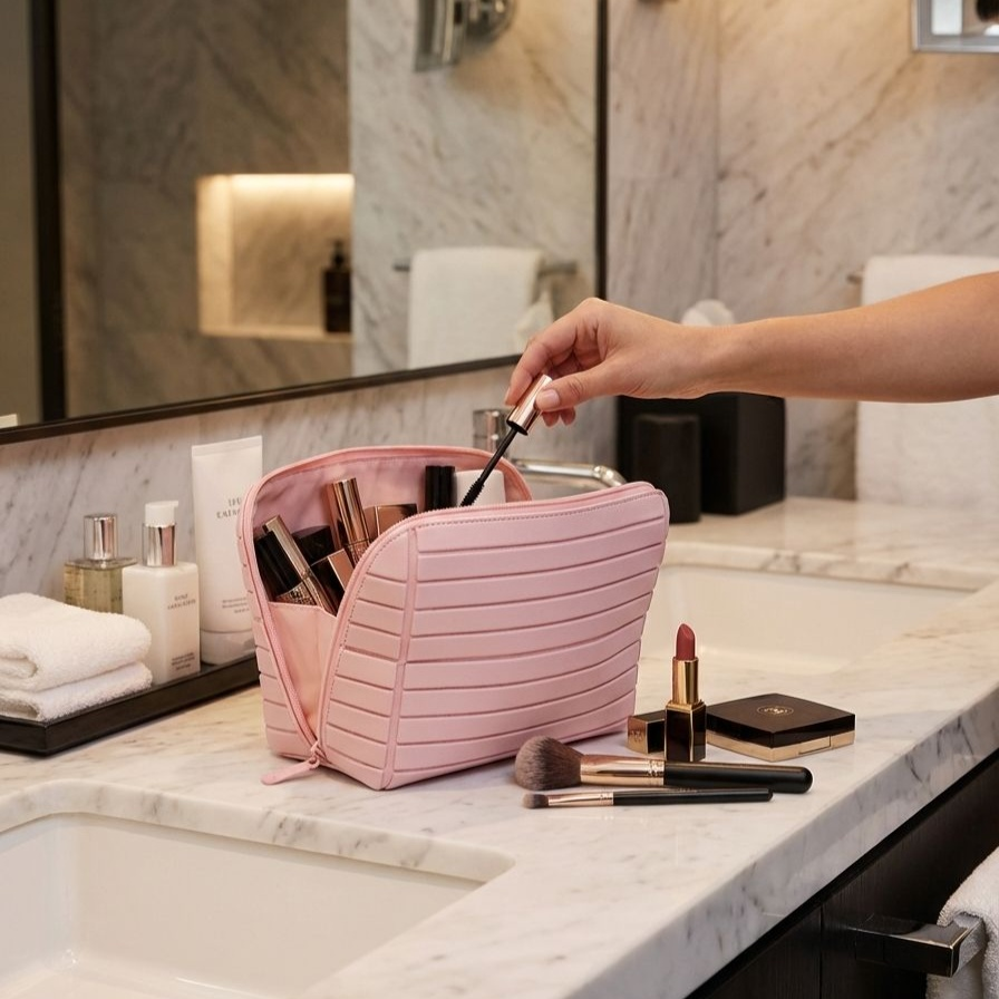 Hochwertige Kulturtasche mit separaten Fächern