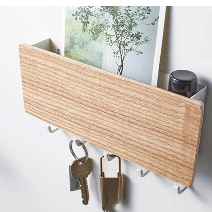 Multifunctional door entryway key rack organizer