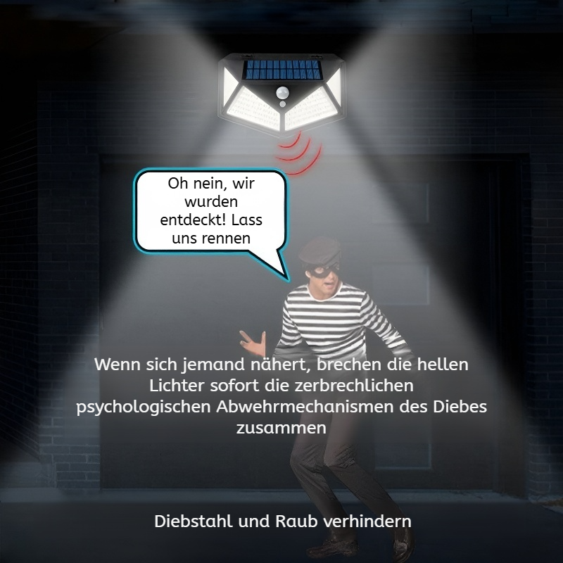 Moderne Solar-Wandleuchte mit energiesparender LED-Technologie