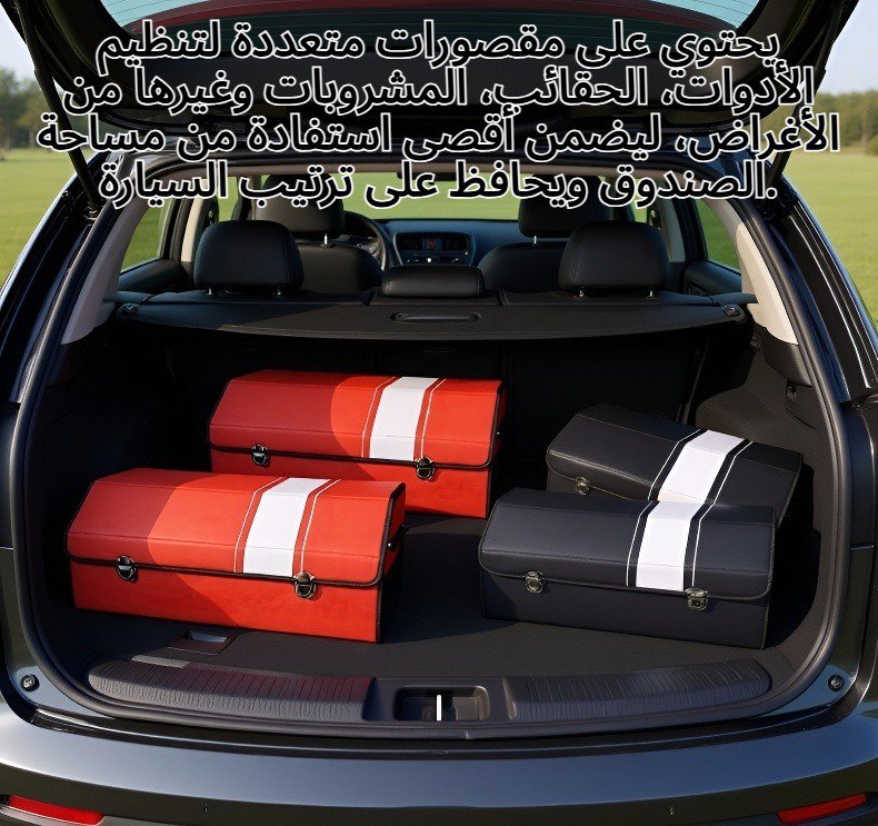 منظم صندوق السيارة قابل للطي لتخزين الأغراض
