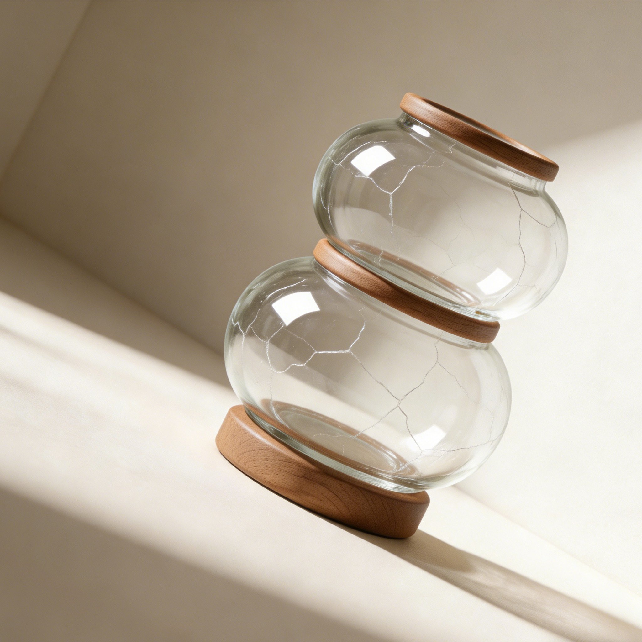 Home Clear Glass Vase (Set of 2)