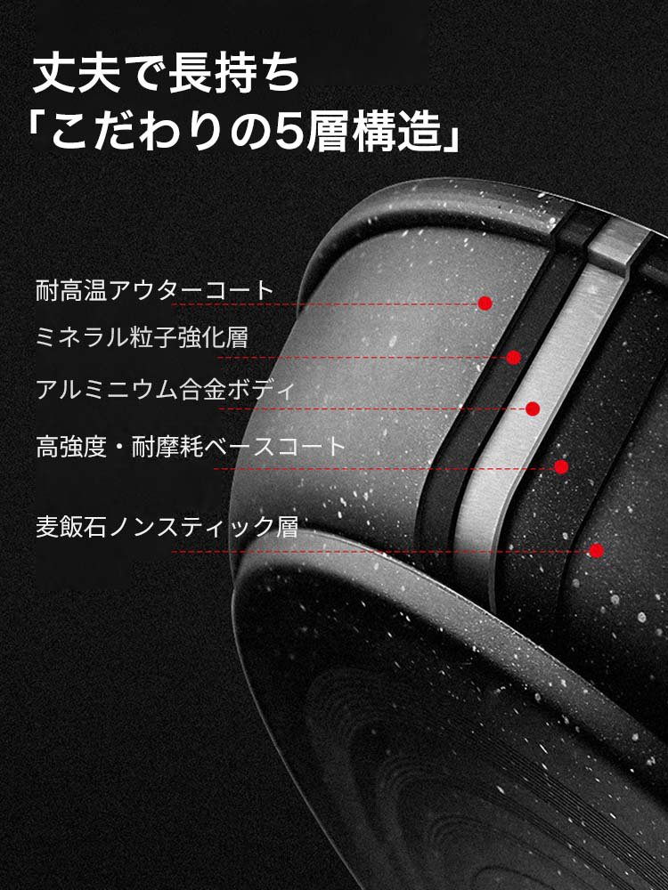 【IH・ガス対応】麦飯石フライパン