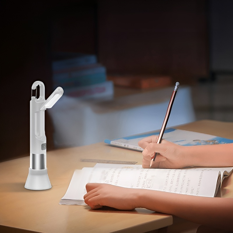 Lampe de table multifonction pliable à lumière douce et zoom, lampe torche