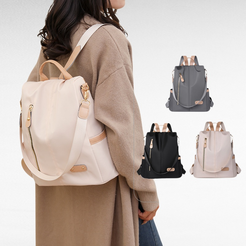  Bolsa de viaje de nailon resistente al agua, tipo mochila y bolso de mano