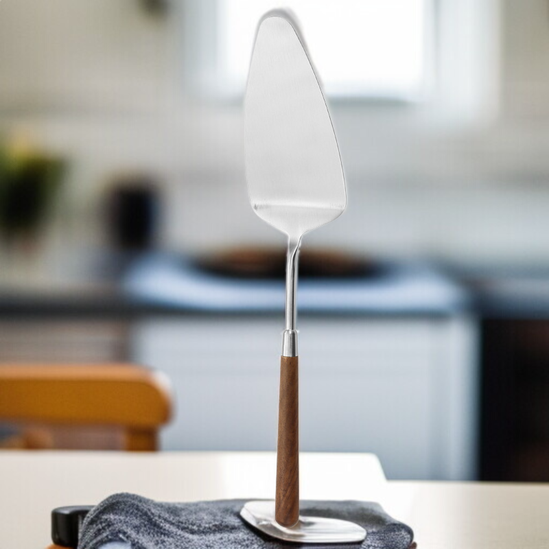 家庭用ヘラ ウォールナット・キッチン雑貨 クッキングステンレスヘラ ケーキ・スープ・スプーン・ナイフ・ヘラ ナイフ ヘラセット 鍋用食器