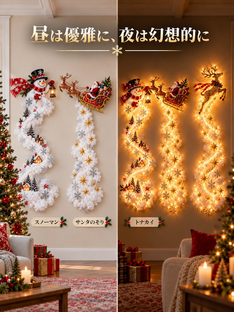 【聖夜を彩る幻想的な光！】 クリスマスウォールライト