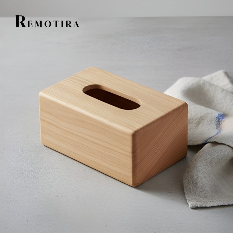 나무색 티슈박스 2개 세트 제품 이미지