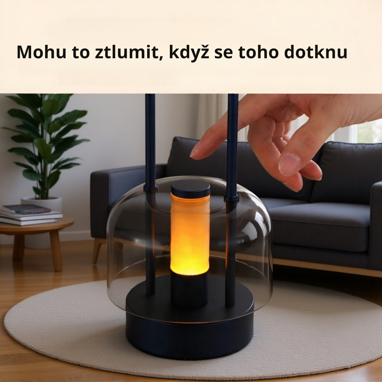 Stylová stolní lampička vhodná do ložnice