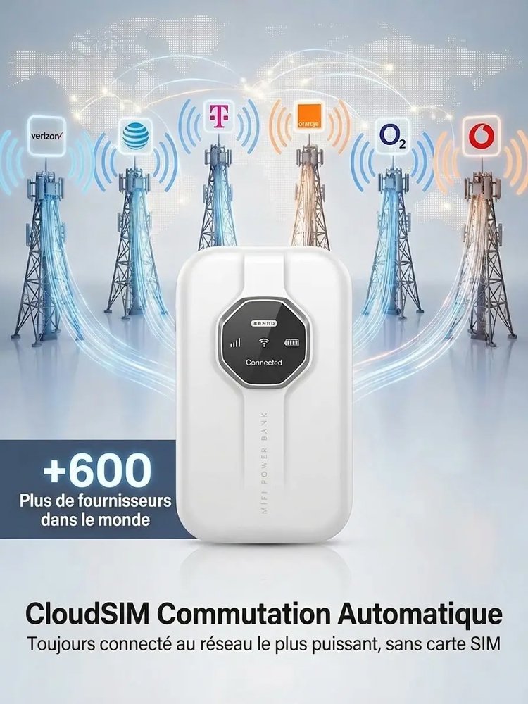 WiFi portable illimité, couverture mondiale, gratuit à vie
