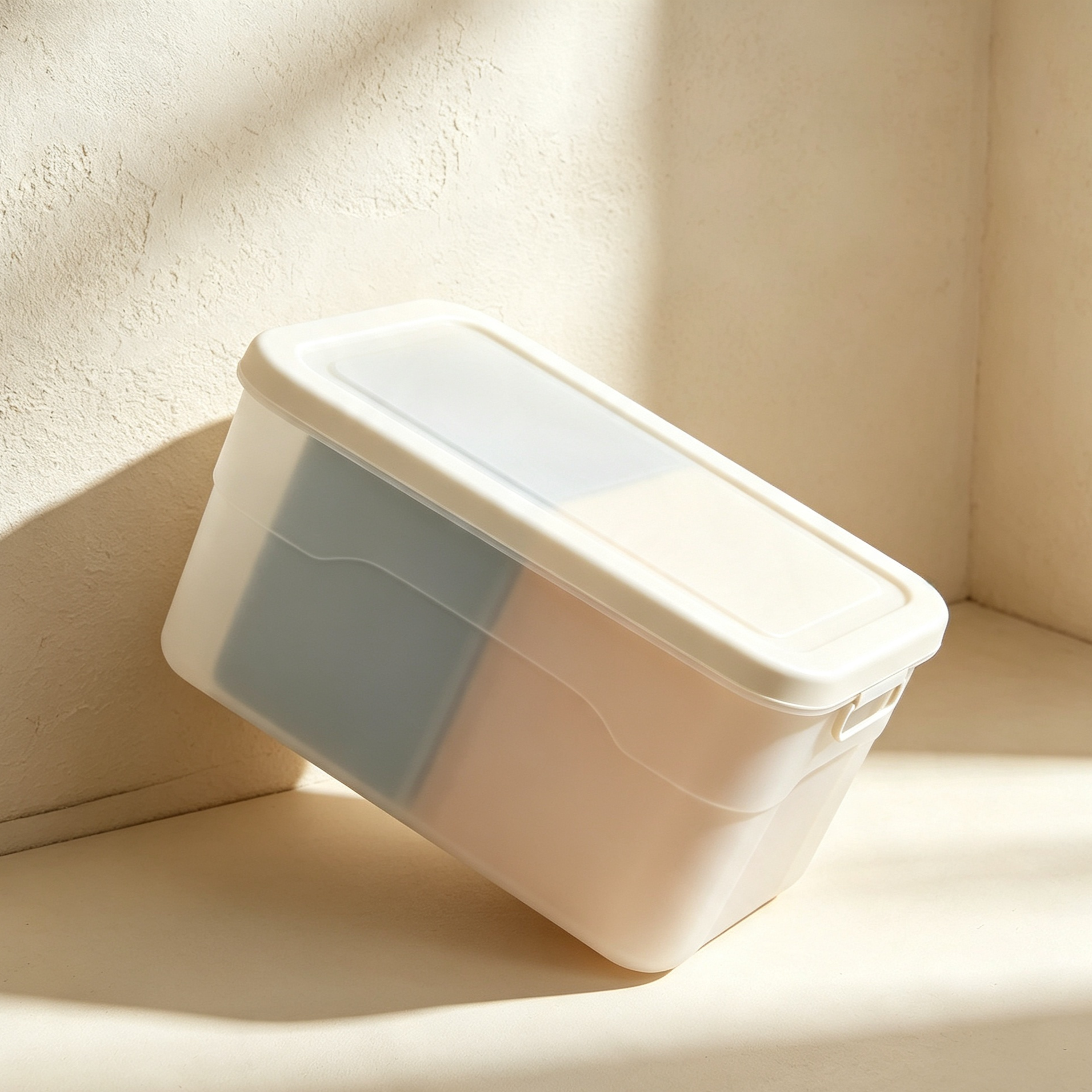 Durable plastic storage containers for home organization