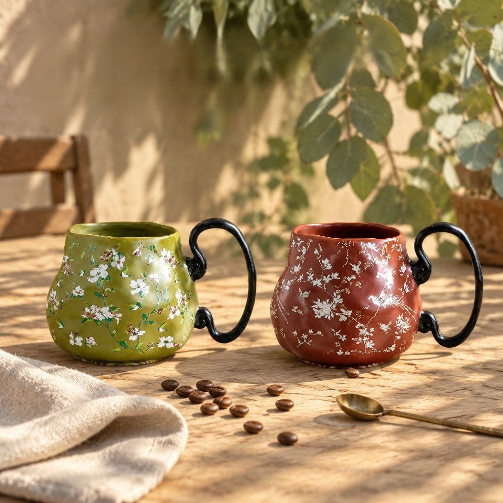Vintage Handmade Ceramic Mug