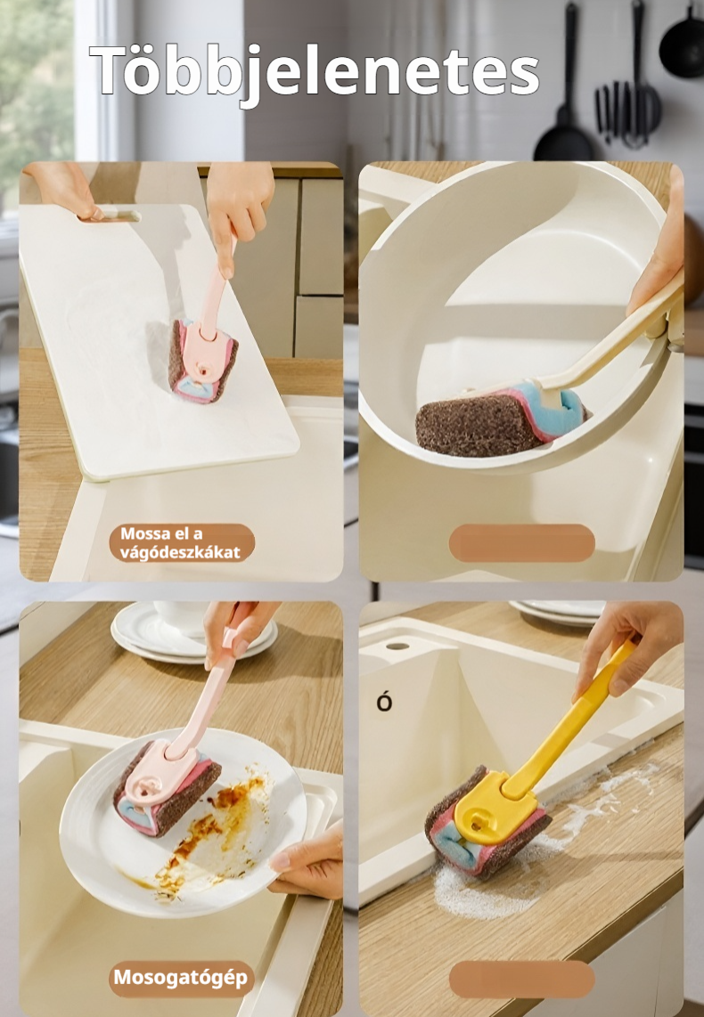 Mosogatószivacsos kefe modern konyhában