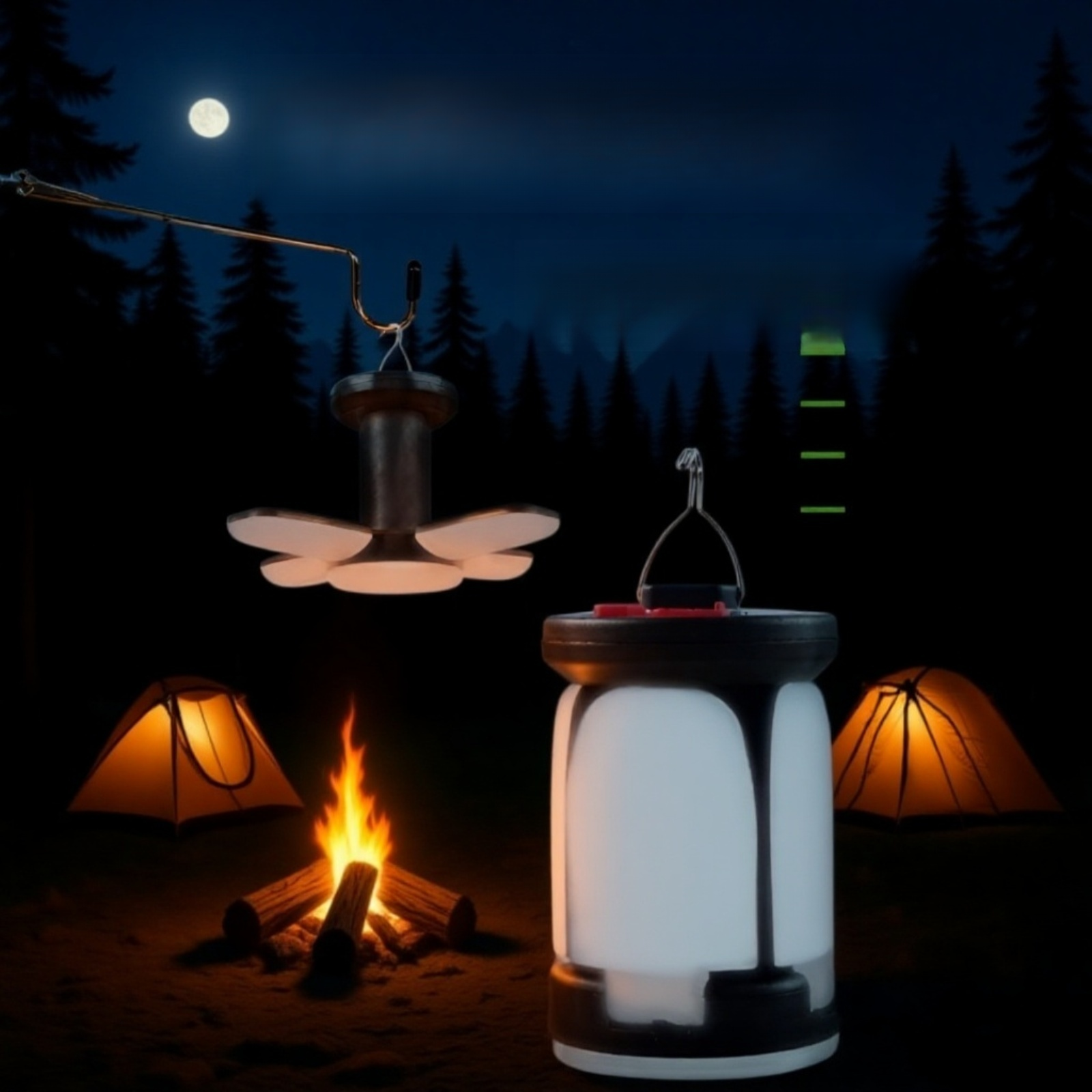 Four-Panel Solar Charging Light