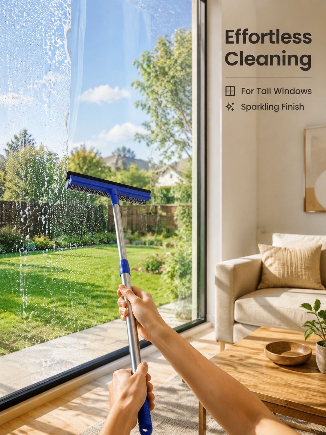 Stainless Steel Double-Sided Window Squeegee