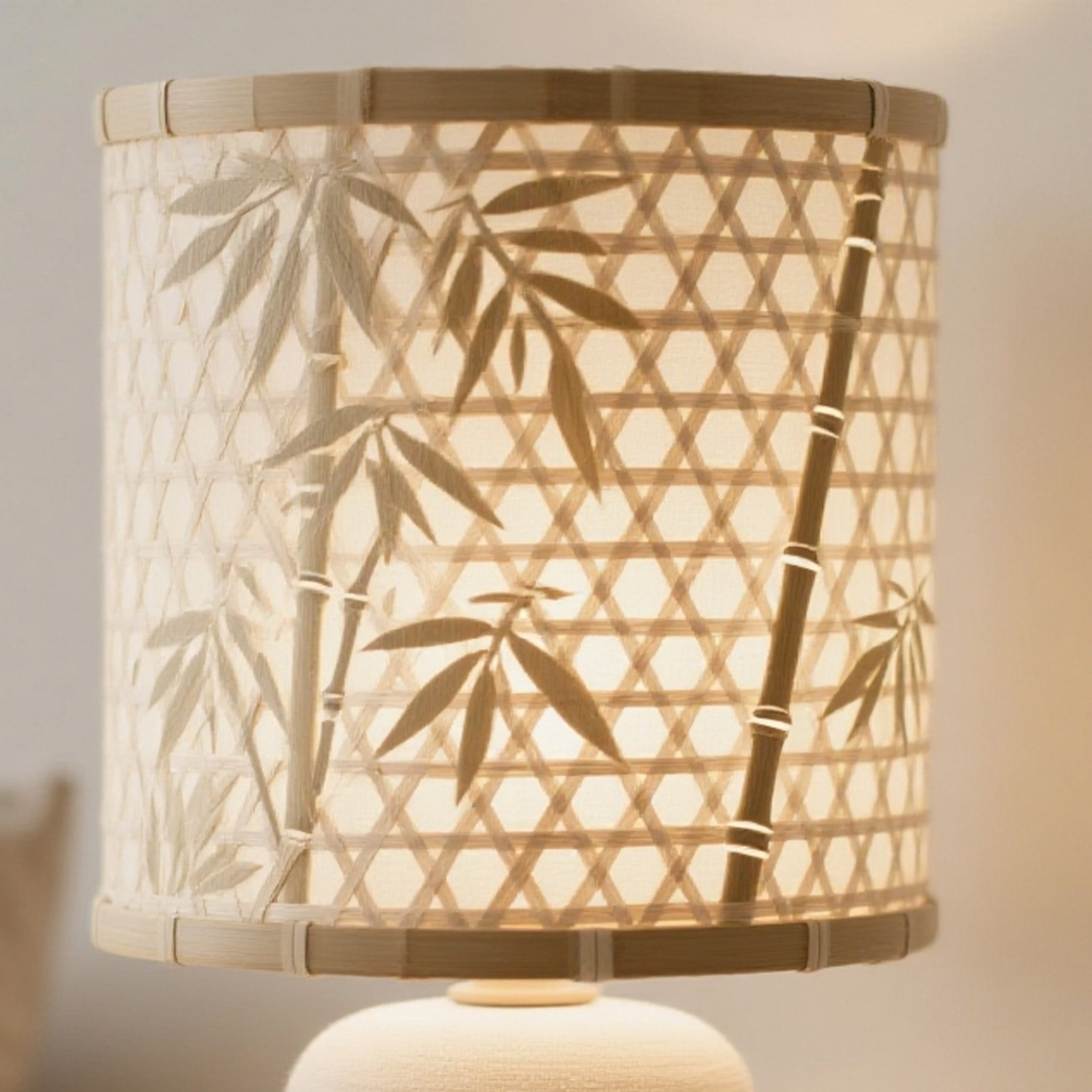 โคมไฟตั้งโต๊ะไม้ไผ่ดีไซน์มินิมอล