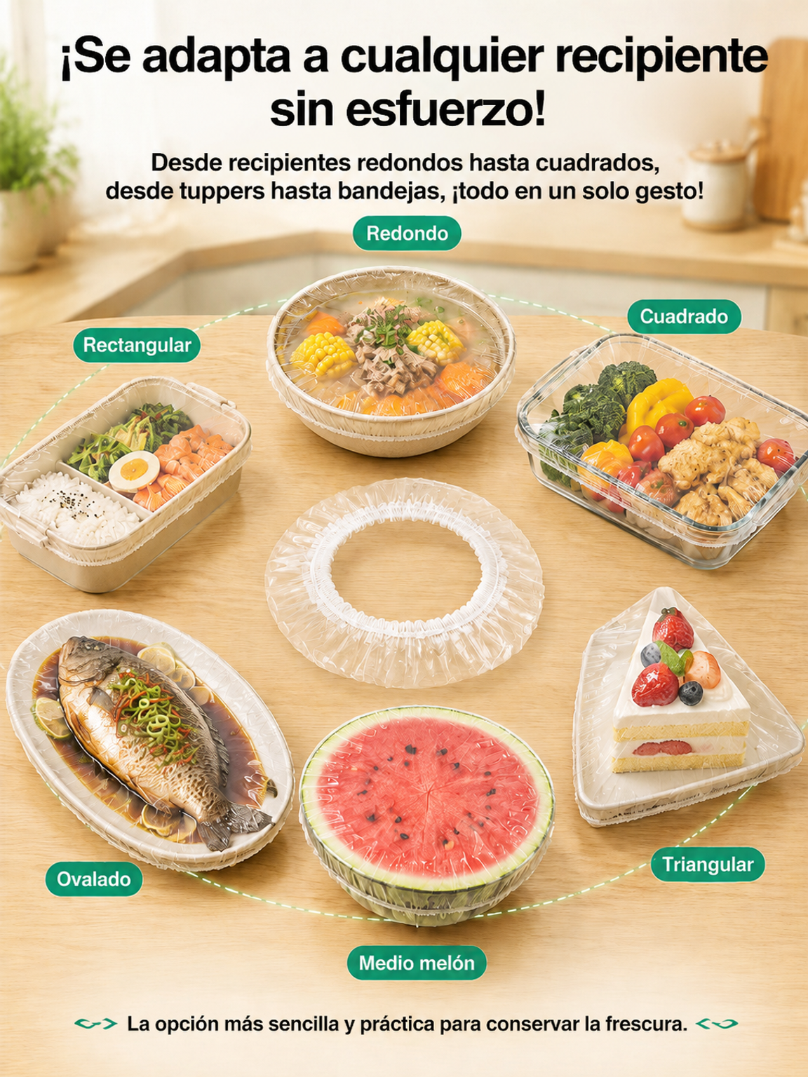 [Tecnología Alemana] Tapas Elásticas Antibacterianas para Alimentos (1+1 GRATIS)