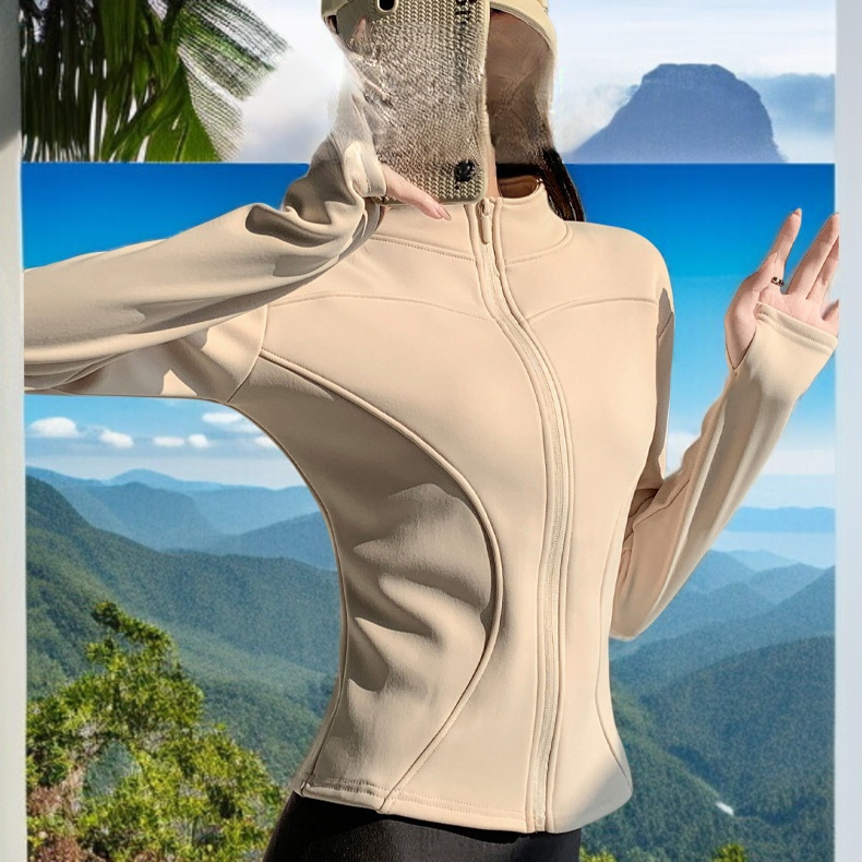 여성 다운 코트 가을 겨울 슬림 상의 긴팔 요가 피트니스 코트 러닝 보온 코트