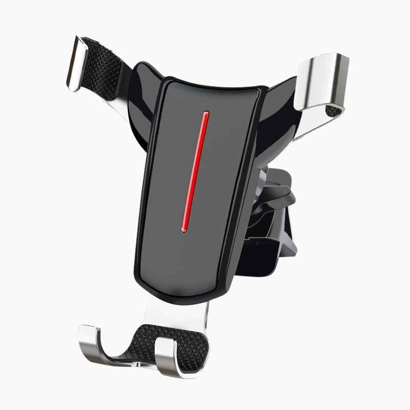 アップグレードされた滑り止めシリコーン衝撃吸収カーマウント 多機能重力フック式エアベントアルミ合金ブラケット アップグレードされた滑り止めシリコンカーガード