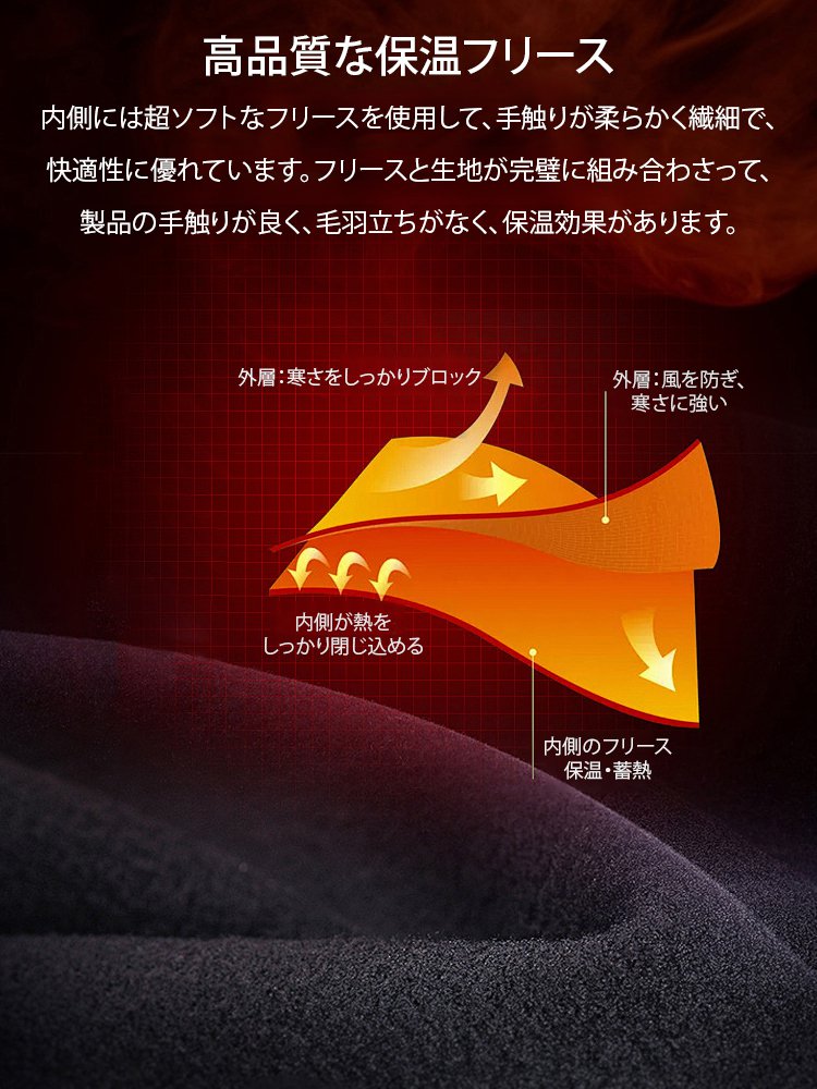 極寒対策保暖フリースジャケット