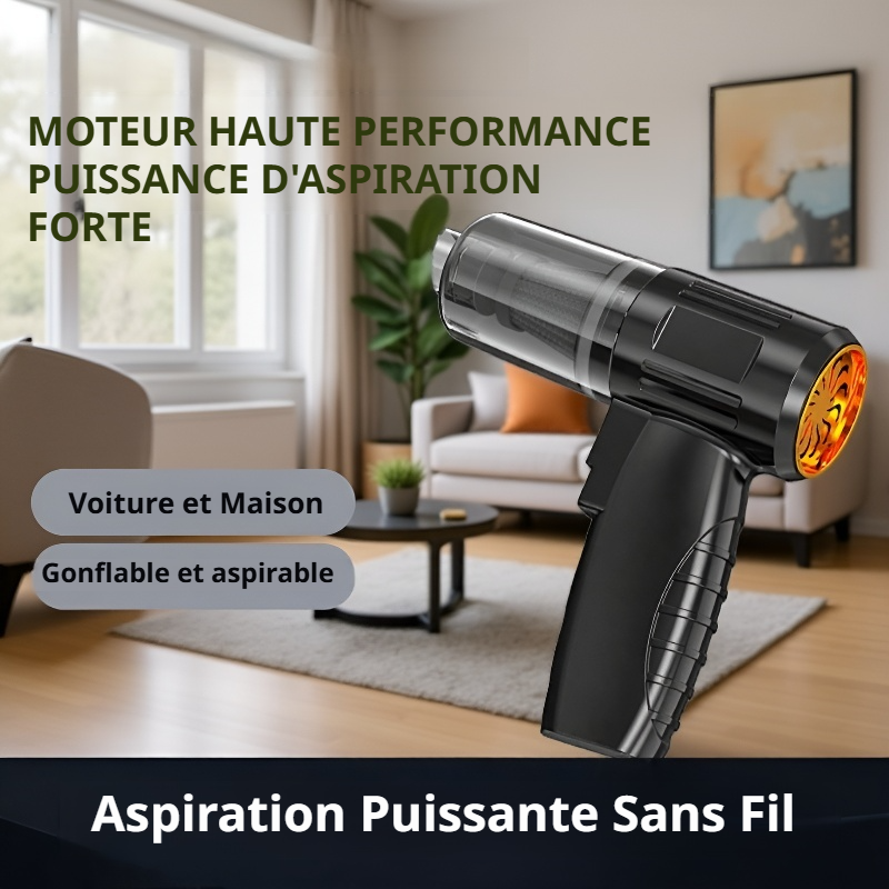 Aspirateur de voiture sans fil portable à main