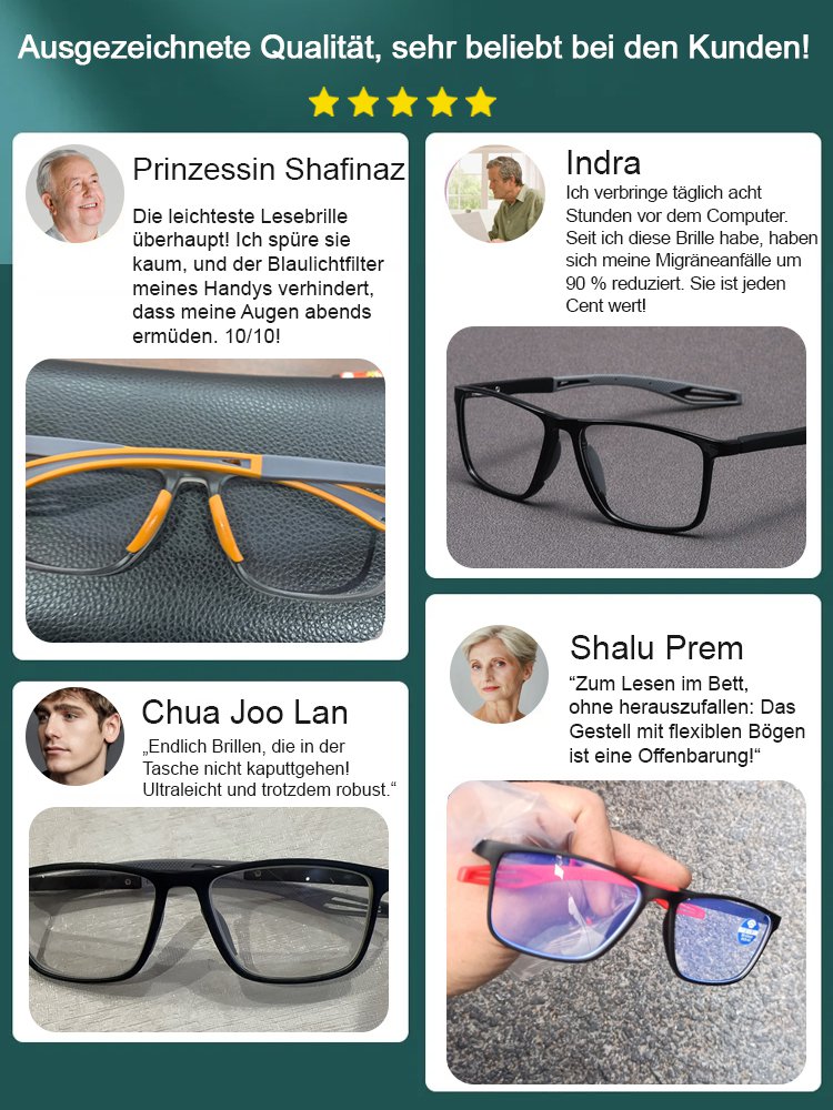 【✨️100-1000° intelligente Fokussierung】Ultraleichte und bequeme Anti-Blaulicht-Brille für Presbyopie