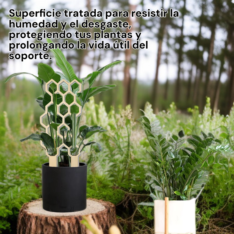 Soporte de madera para plantas de jardín Yegbong