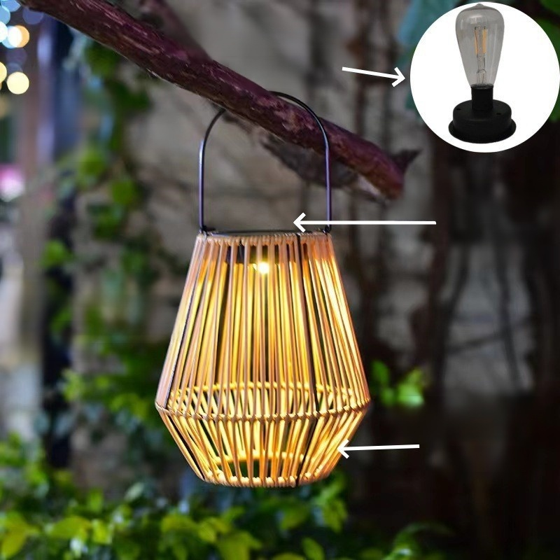 Handmade Rattan Garden Patio Decorative Light