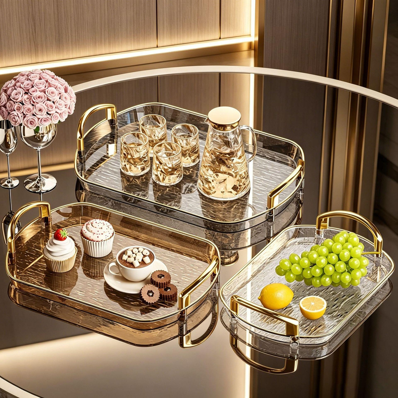 Multifunctional Nordic style handle tray