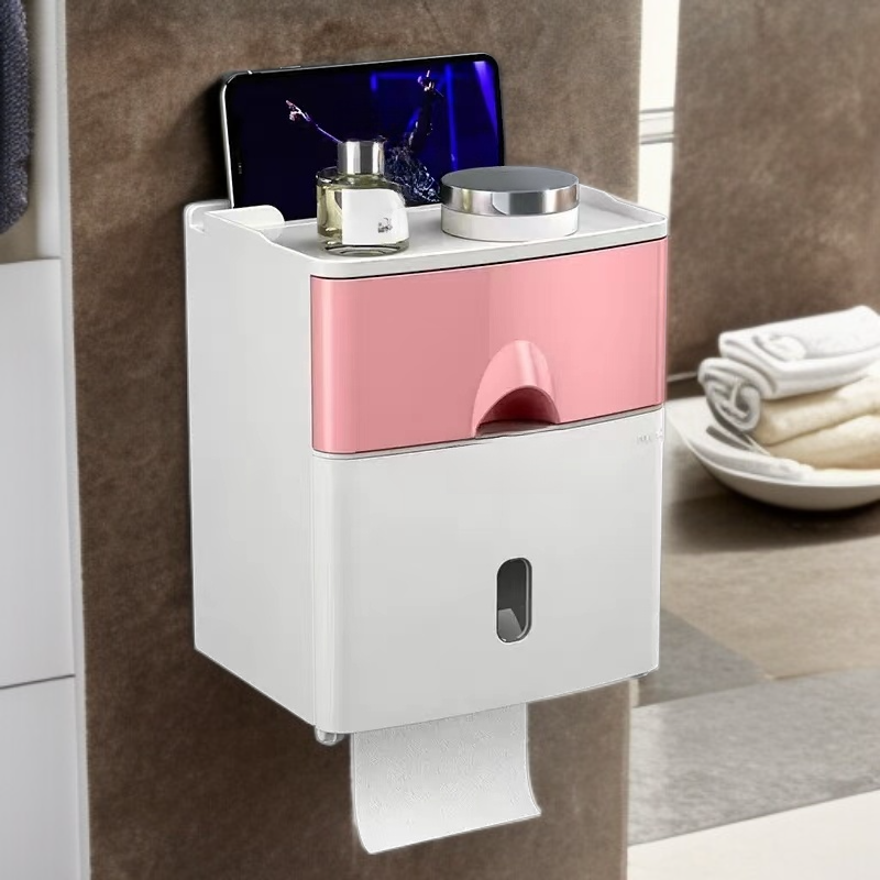 กล่องใส่กระดาษทิชชู่อะคริลิคใสกันน้ำสำหรับห้องน้ำแบบหรูหรา