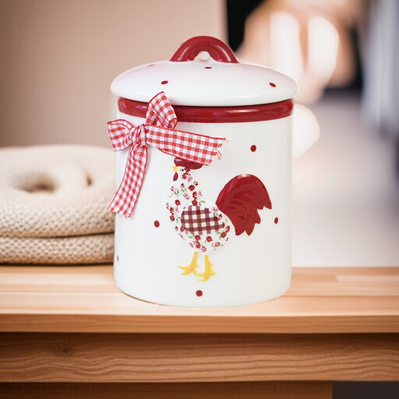 창의력 큰 수탉 도자기 밀봉 수납 탱크