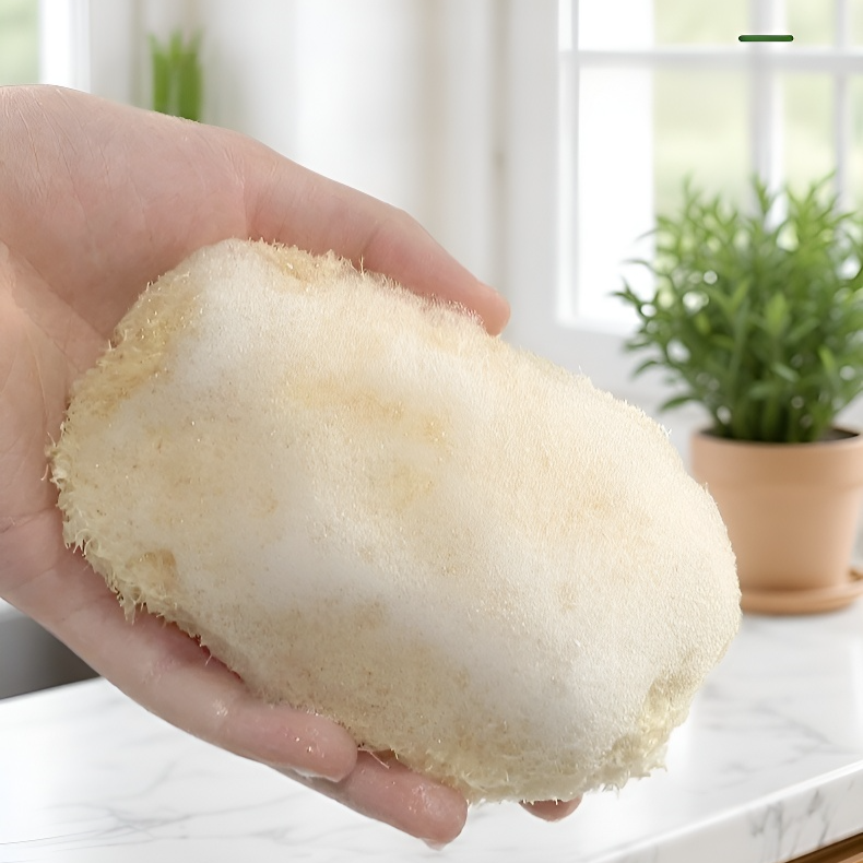 優れた洗浄力、ノンスティック加工、油をはじくヘチマ布巾