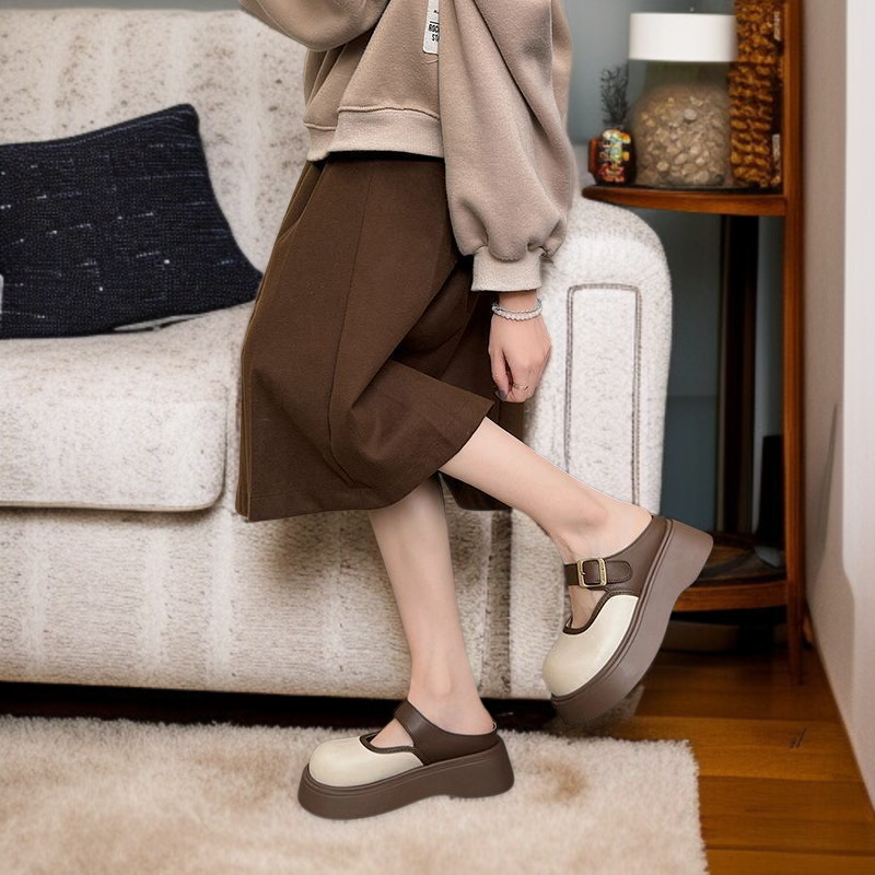 키 작은 복화 키높이 통굽 아웃도어 슬립온 버켄 뮬러 아웃도어 로퍼